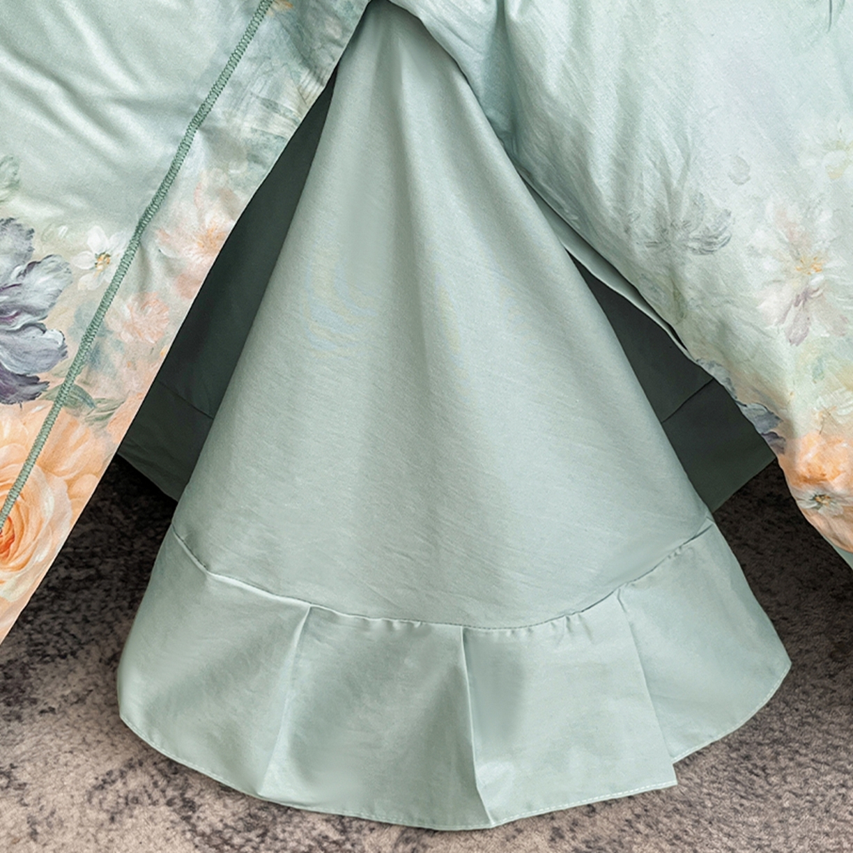 91家纺网 家纺一手货源 找家纺 格里芬家纺 2026新款全棉纯棉40S精梳棉13376印花四件套 梦幻花境-兰