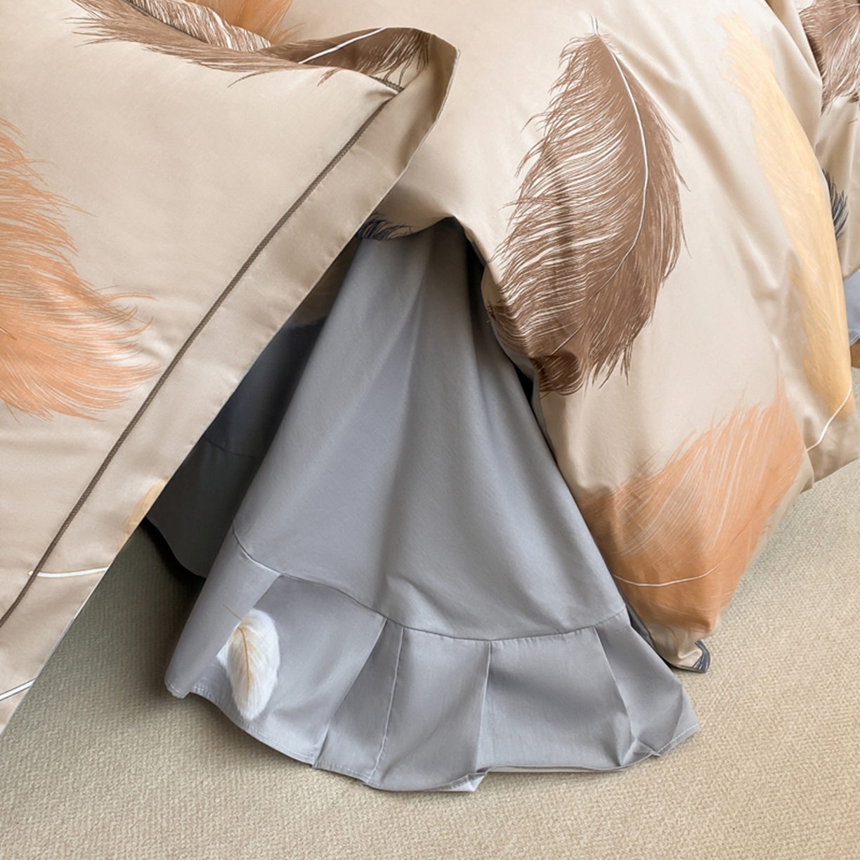 91家纺网 家纺一手货源 找家纺 格里芬家纺 2026新款全棉纯棉40S精梳棉13376印花四件套 妙羽