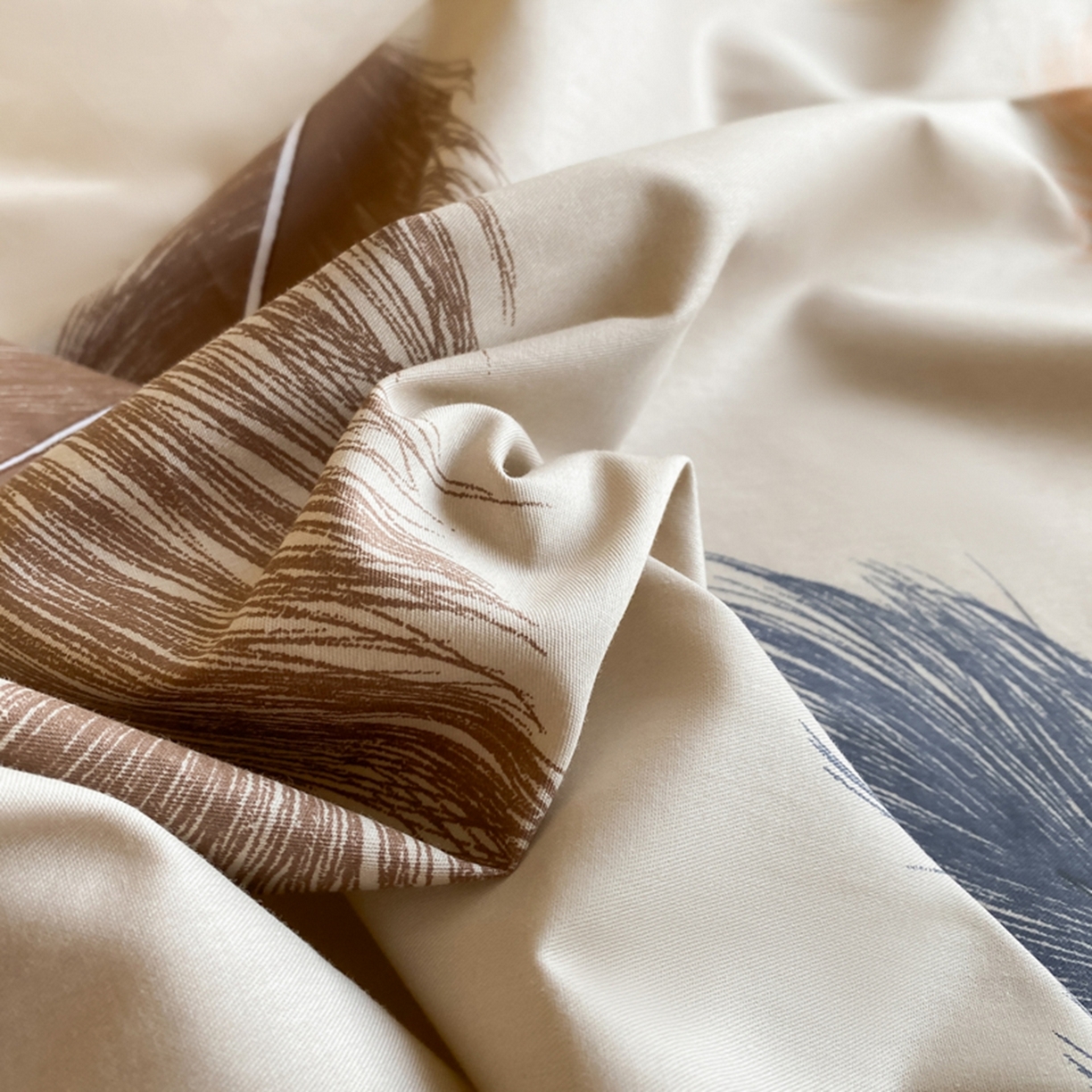 91家纺网 家纺一手货源 找家纺 格里芬家纺 2026新款全棉纯棉40S精梳棉13376印花四件套 妙羽