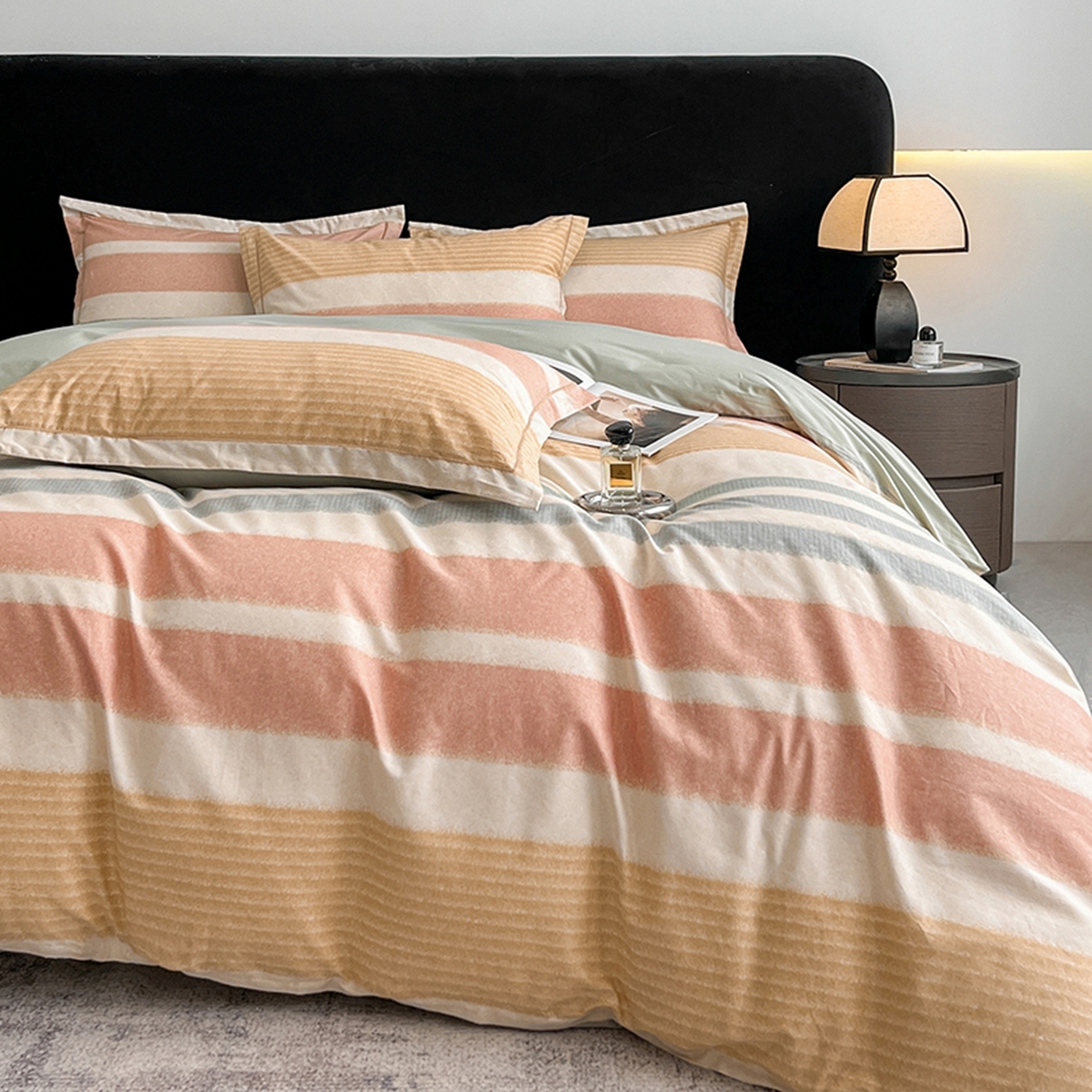 91家纺网 家纺一手货源 找家纺 格里芬家纺 2026新款全棉纯棉40S精梳棉13376印花四件套 暖冬