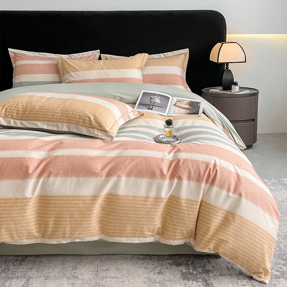 91家纺网 家纺一手货源 找家纺 格里芬家纺 2026新款全棉纯棉40S精梳棉13376印花四件套 暖冬