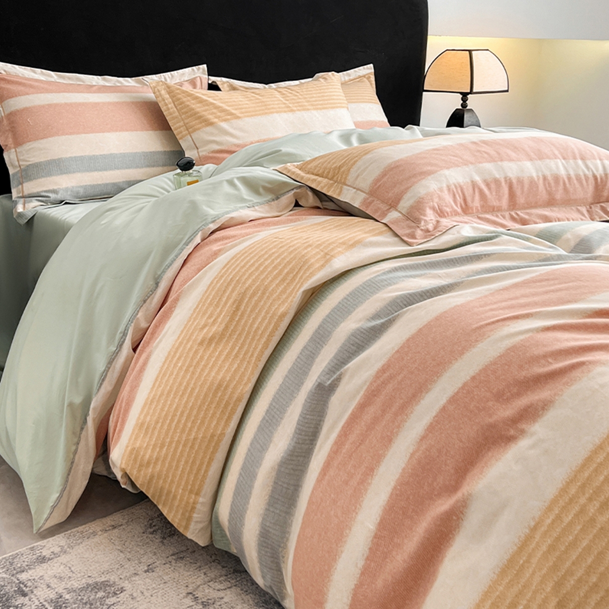 91家纺网 家纺一手货源 找家纺 格里芬家纺 2026新款全棉纯棉40S精梳棉13376印花四件套 暖冬