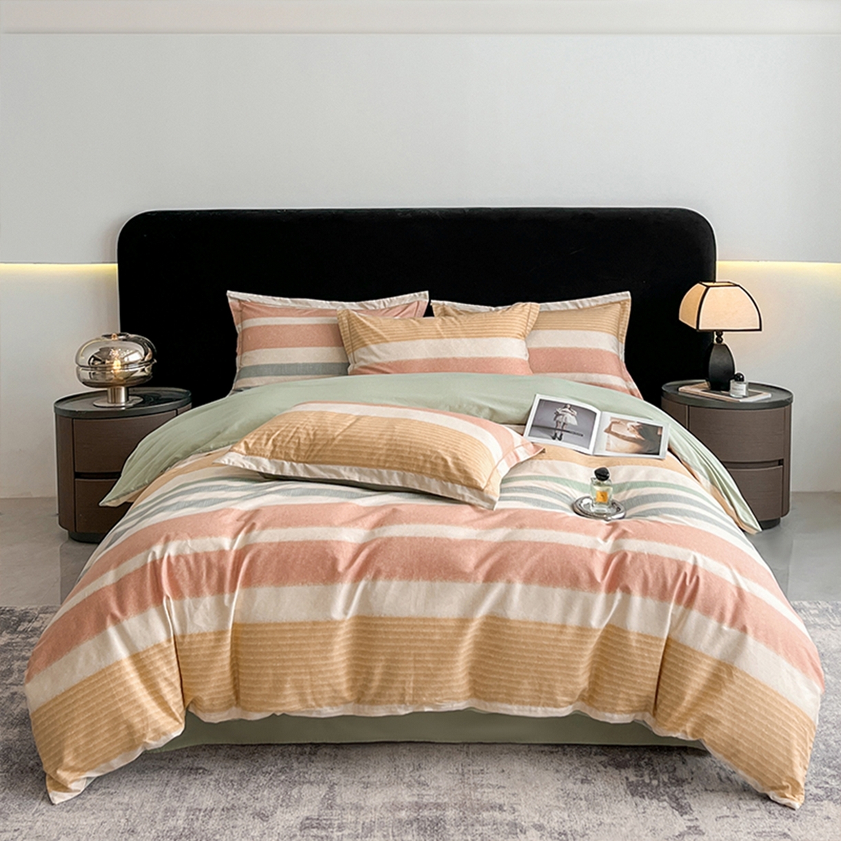 91家纺网 家纺一手货源 找家纺 格里芬家纺 2026新款全棉纯棉40S精梳棉13376印花四件套 暖冬