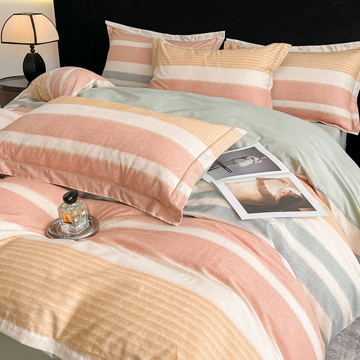 91家纺网 家纺一手货源 找家纺 格里芬家纺 2026新款全棉纯棉40S精梳棉13376印花四件套 暖冬