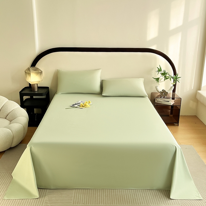润肤居 2026新款A类全棉13372单床单 茶绿