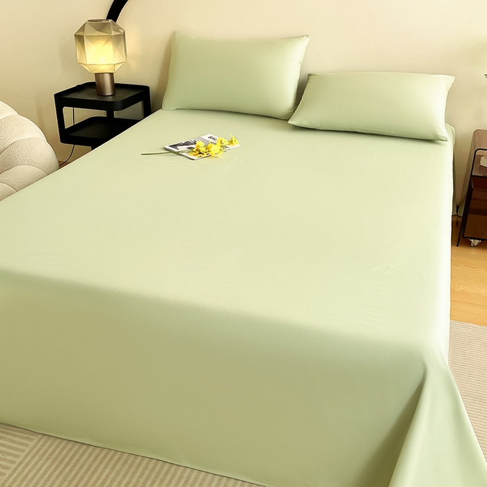 91家纺网 家纺一手货源 找家纺 润肤居 2026新款A类全棉13372单床单 茶绿