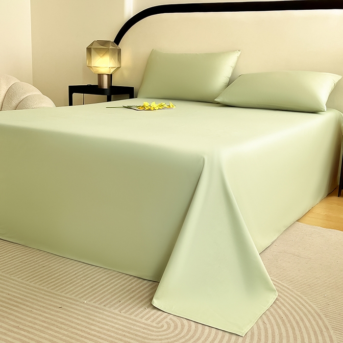 91家纺网 家纺一手货源 找家纺 润肤居 2026新款A类全棉13372单床单 茶绿