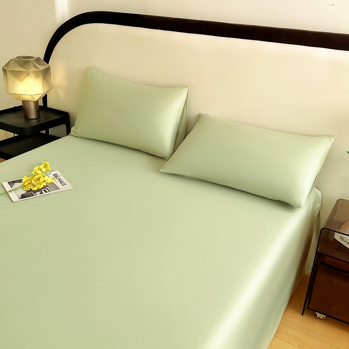 91家纺网 家纺一手货源 找家纺 润肤居 2026新款A类全棉13372单床单 茶绿