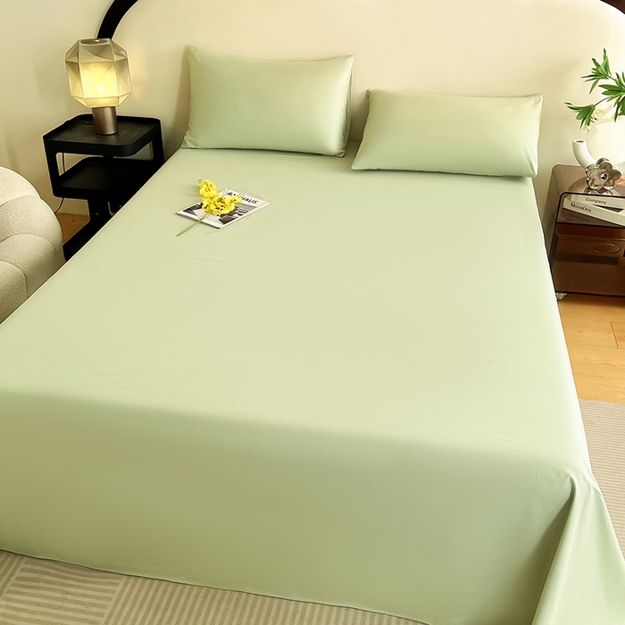 91家纺网 家纺一手货源 找家纺 润肤居 2026新款A类全棉13372单床单 茶绿