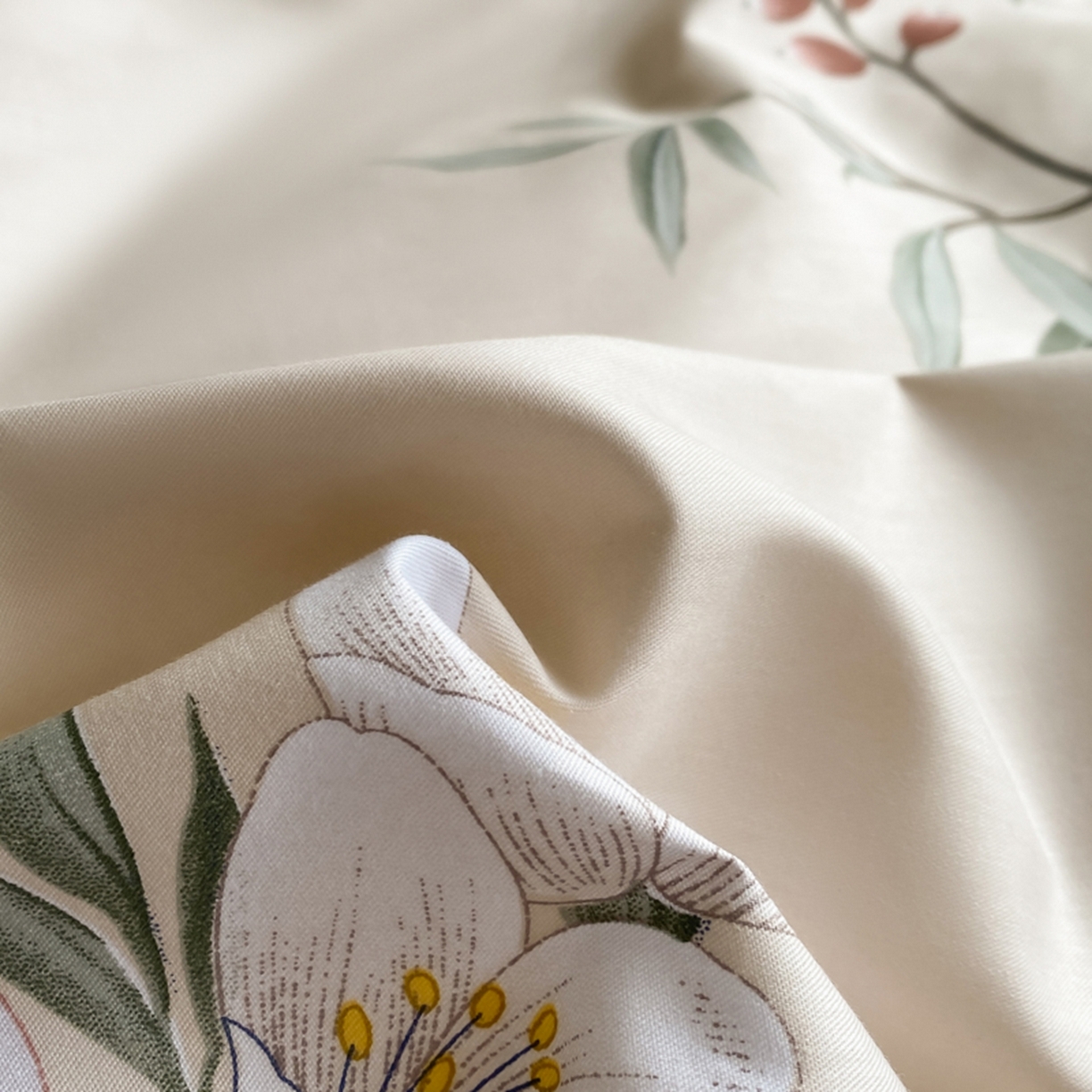 91家纺网 家纺一手货源 找家纺 格里芬家纺 2026新款全棉纯棉40S精梳棉13376印花四件套 暖熙-咖