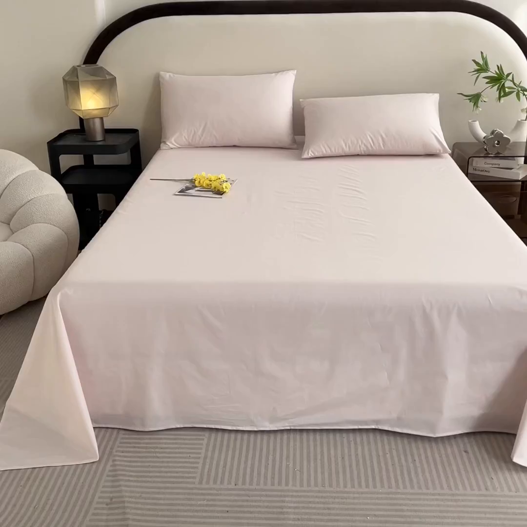 91家纺网 家纺一手货源 找家纺 润肤居 2026新款A类全棉13372单床单 粉瓷