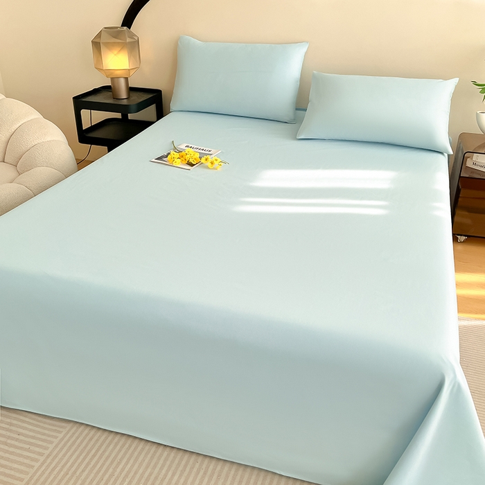 91家纺网 家纺一手货源 找家纺 润肤居 2026新款A类全棉13372单床单 晴蓝