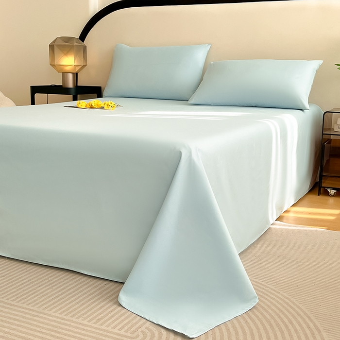 91家纺网 家纺一手货源 找家纺 润肤居 2026新款A类全棉13372单床单 晴蓝