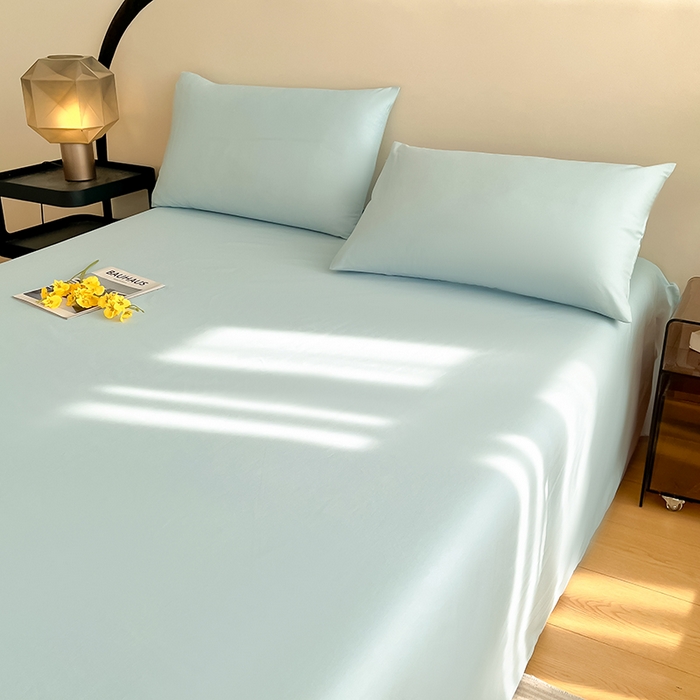 91家纺网 家纺一手货源 找家纺 润肤居 2026新款A类全棉13372单床单 晴蓝