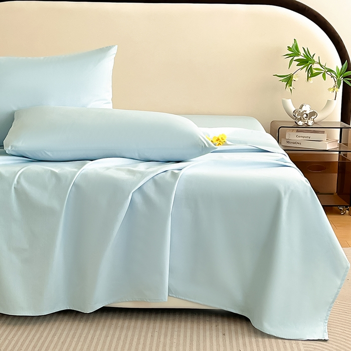 91家纺网 家纺一手货源 找家纺 润肤居 2026新款A类全棉13372单床单 晴蓝