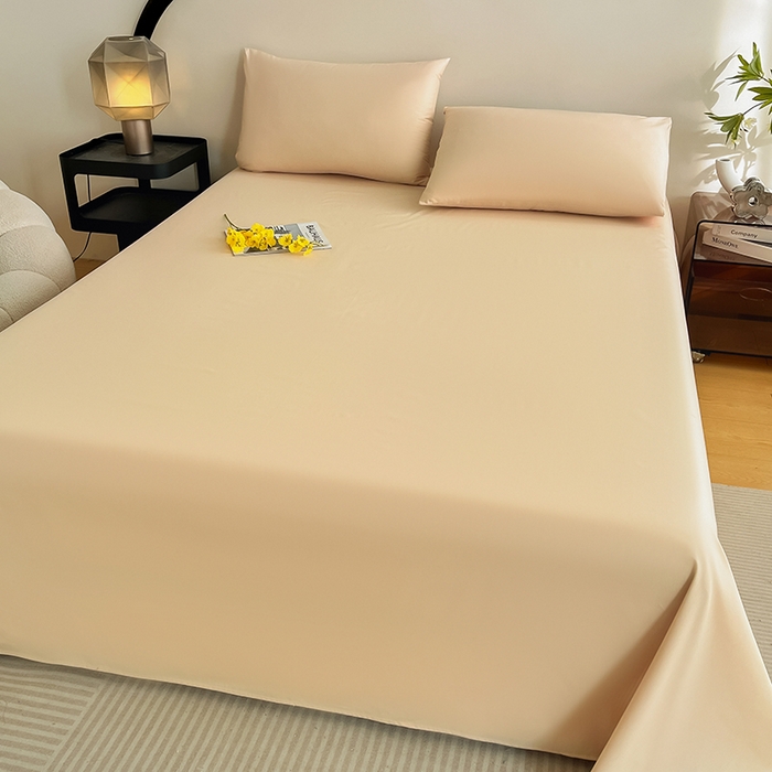 91家纺网 家纺一手货源 找家纺 润肤居 2026新款A类全棉13372单床单 杏仁