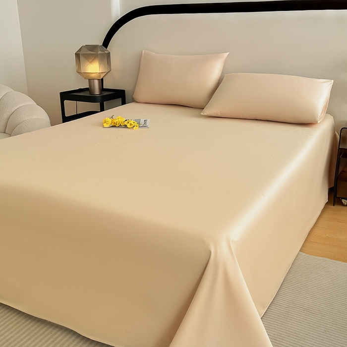 91家纺网 家纺一手货源 找家纺 润肤居 2026新款A类全棉13372单床单 杏仁