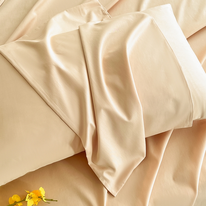 91家纺网 家纺一手货源 找家纺 润肤居 2026新款A类全棉13372单床单 杏仁