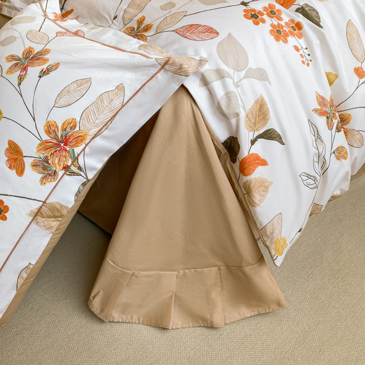 91家纺网 家纺一手货源 找家纺 格里芬家纺 2026新款全棉纯棉40S精梳棉13376印花四件套 浅花悠悠