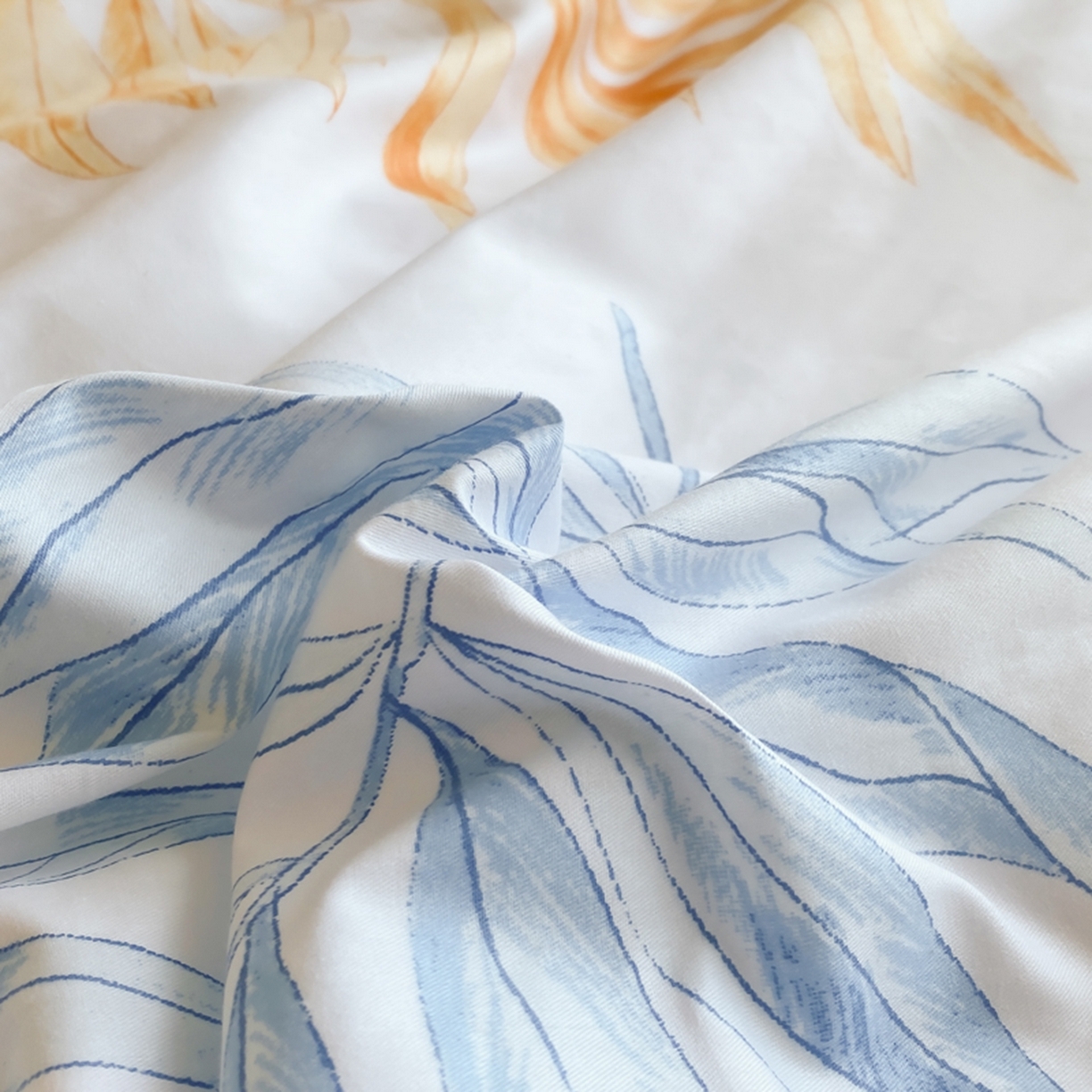 91家纺网 家纺一手货源 找家纺 格里芬家纺 2026新款全棉纯棉40S精梳棉13376印花四件套 热带风情