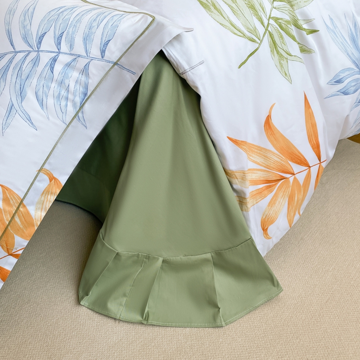 91家纺网 家纺一手货源 找家纺 格里芬家纺 2026新款全棉纯棉40S精梳棉13376印花四件套 热带风情