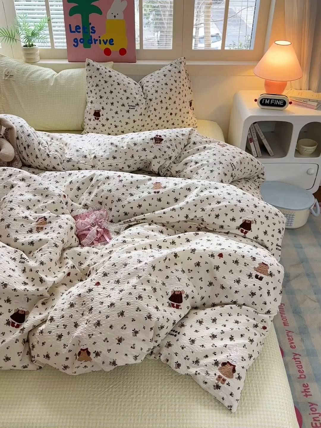 91家纺网 家纺一手货源 找家纺 （总）奈颜 2026新款贴标款A类超柔泡芙纱印花四件套