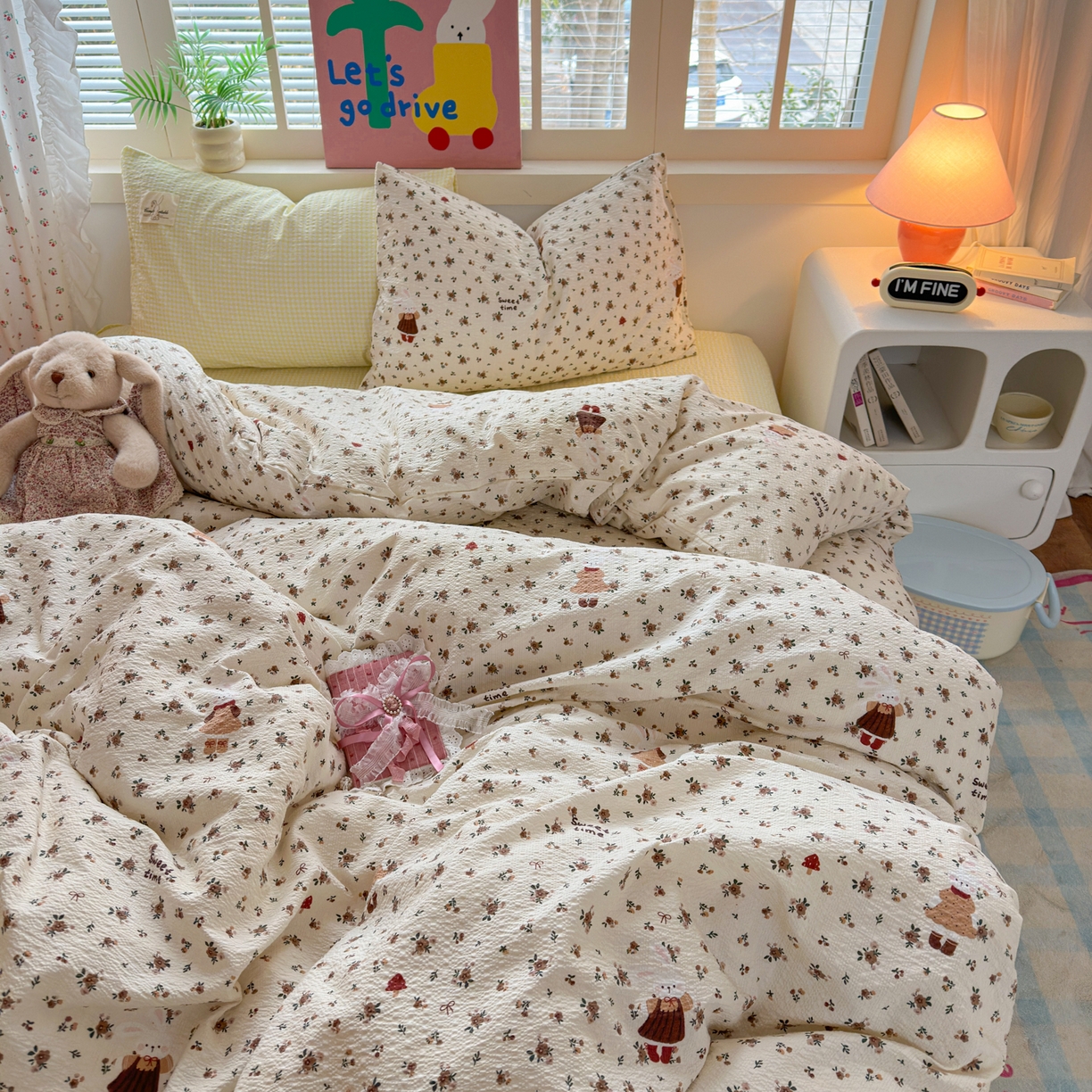 91家纺网 家纺一手货源 找家纺 （总）奈颜 2026新款贴标款A类超柔泡芙纱印花四件套