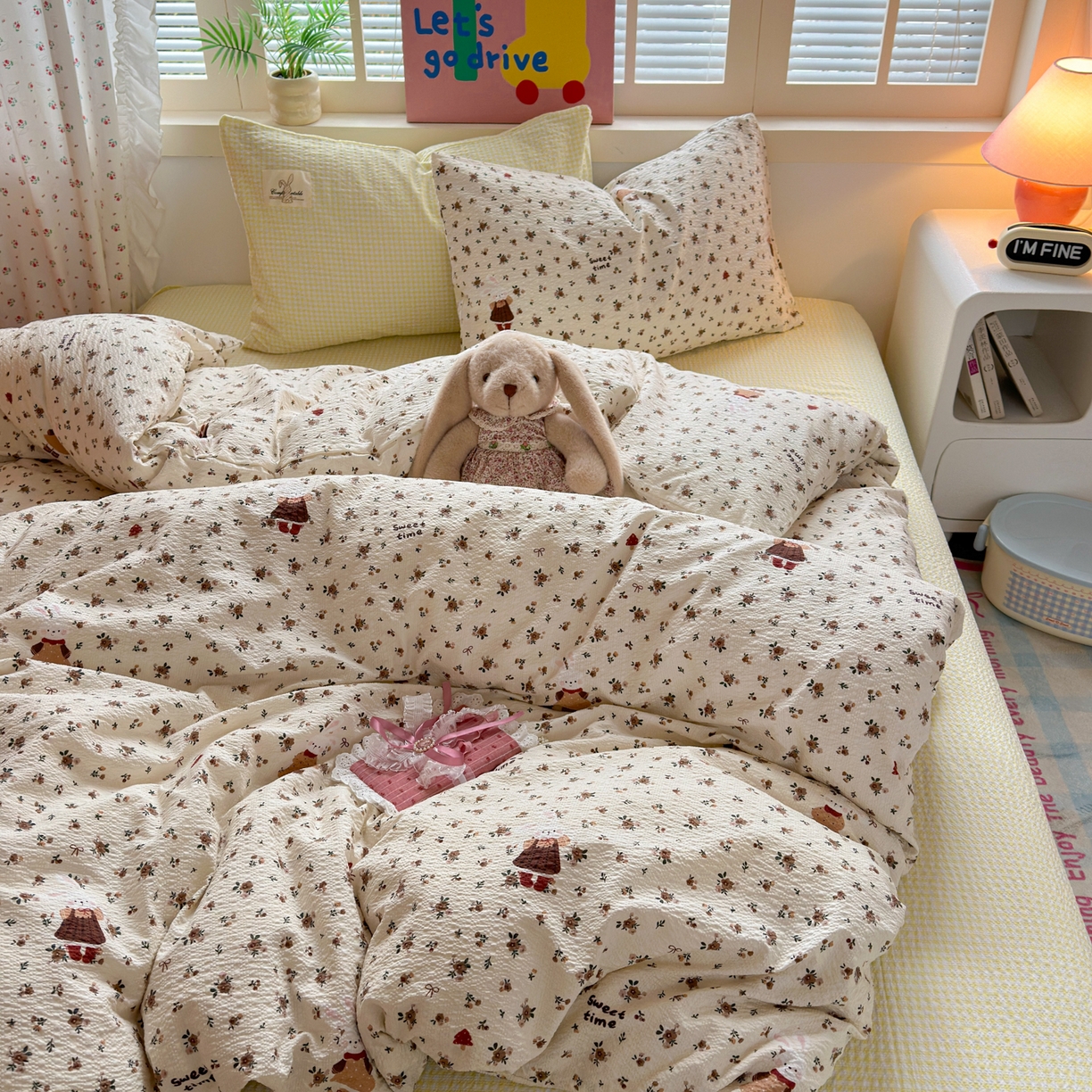 91家纺网 家纺一手货源 找家纺 （总）奈颜 2026新款贴标款A类超柔泡芙纱印花四件套