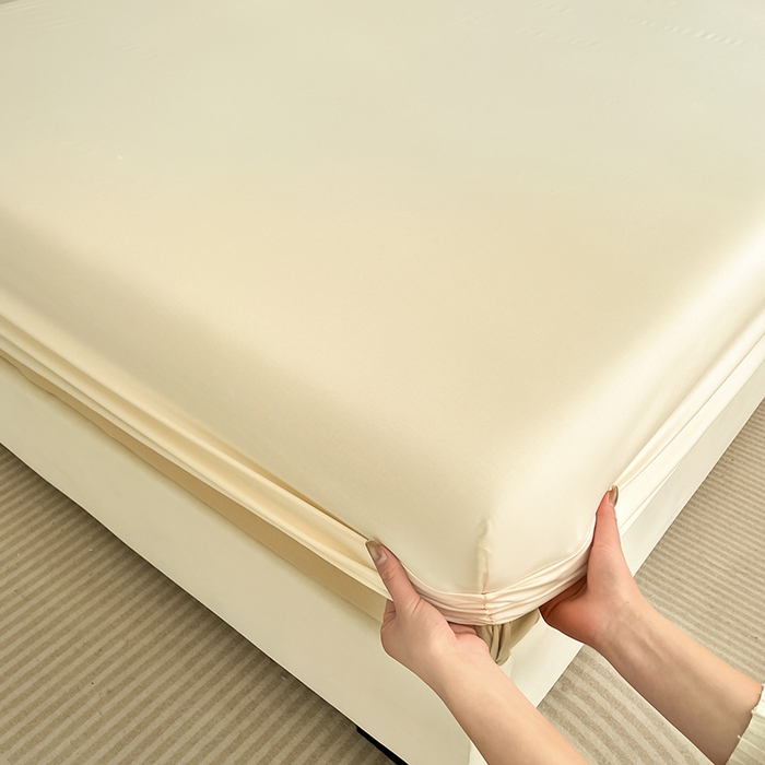 91家纺网 家纺一手货源 找家纺 润肤居 2026新款A类全棉13372单床笠 粉白