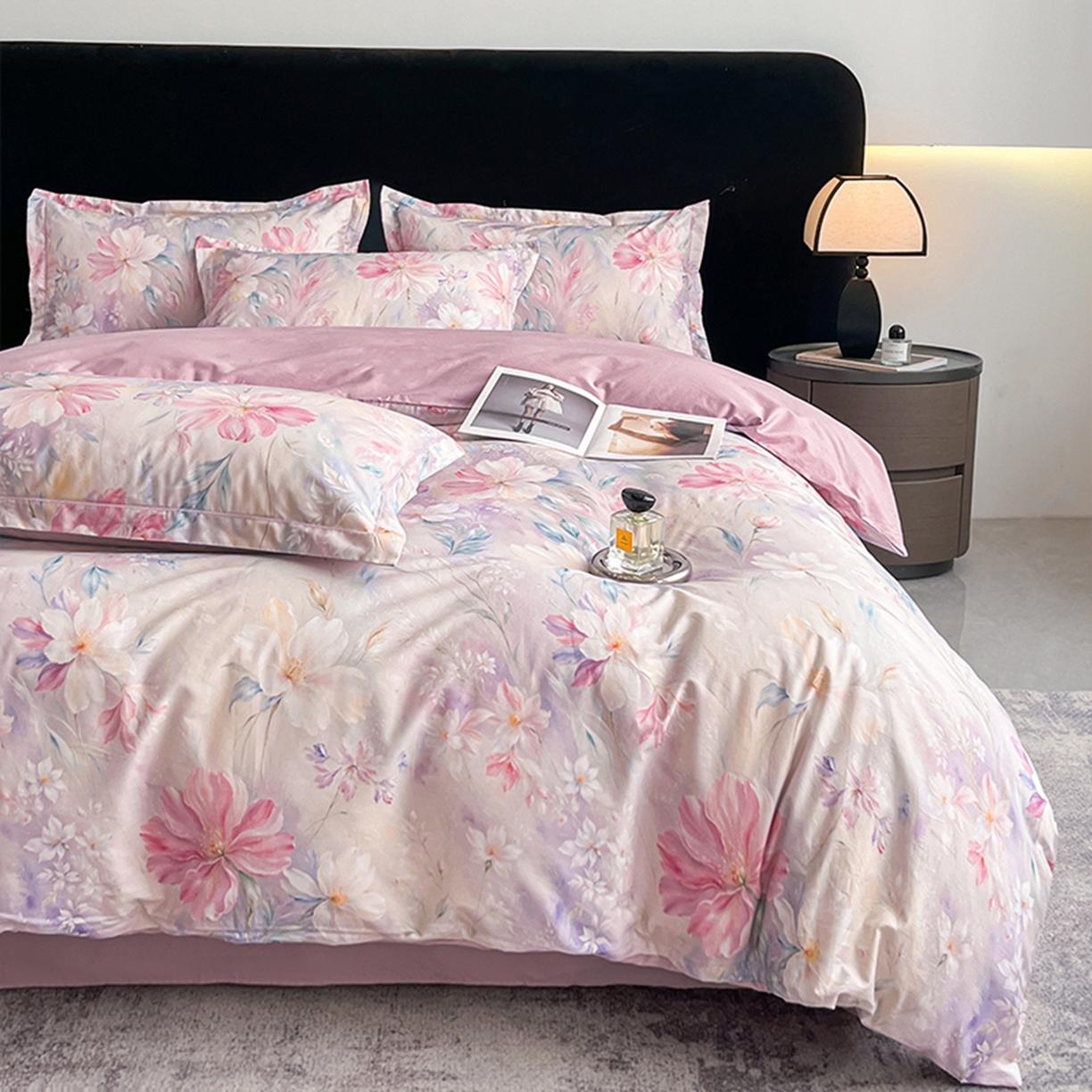 91家纺网 家纺一手货源 找家纺 格里芬家纺 2026新款全棉纯棉40S精梳棉13376印花四件套 闪闪发光