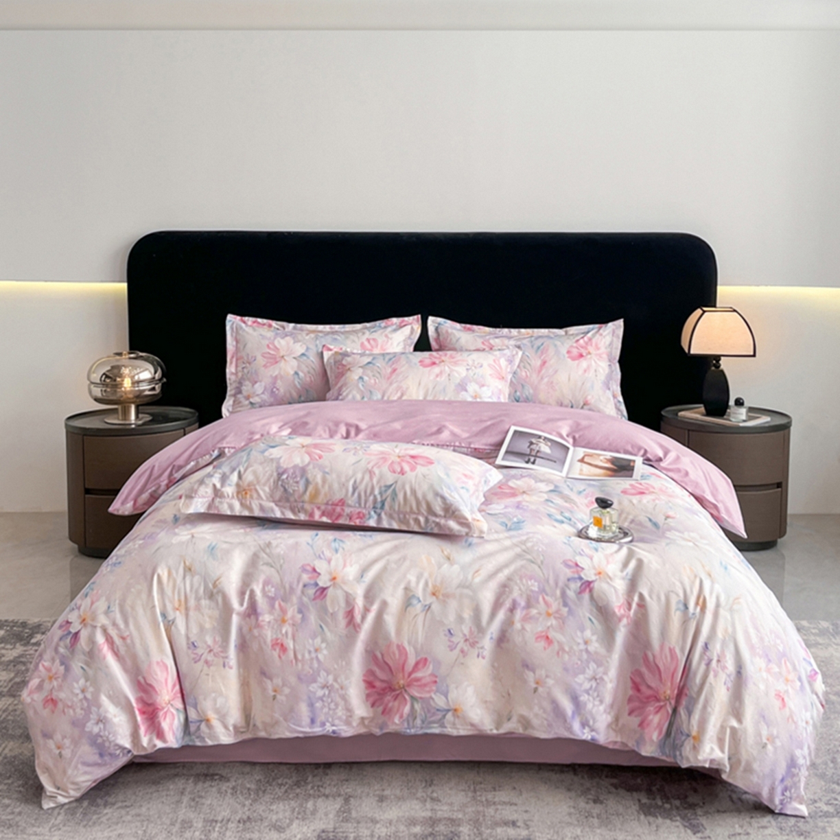 91家纺网 家纺一手货源 找家纺 格里芬家纺 2026新款全棉纯棉40S精梳棉13376印花四件套 闪闪发光