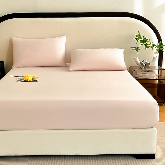 91家纺网 家纺一手货源 找家纺 润肤居 2026新款A类全棉13372单床笠 粉瓷