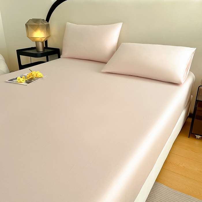 91家纺网 家纺一手货源 找家纺 润肤居 2026新款A类全棉13372单床笠 粉瓷