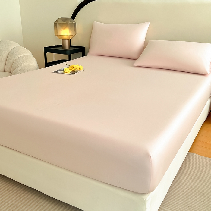 91家纺网 家纺一手货源 找家纺 润肤居 2026新款A类全棉13372单床笠 粉瓷