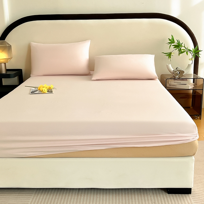 91家纺网 家纺一手货源 找家纺 润肤居 2026新款A类全棉13372单床笠 粉瓷