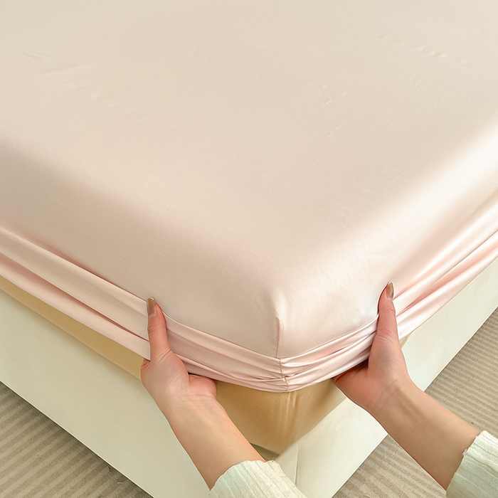 91家纺网 家纺一手货源 找家纺 润肤居 2026新款A类全棉13372单床笠 粉瓷