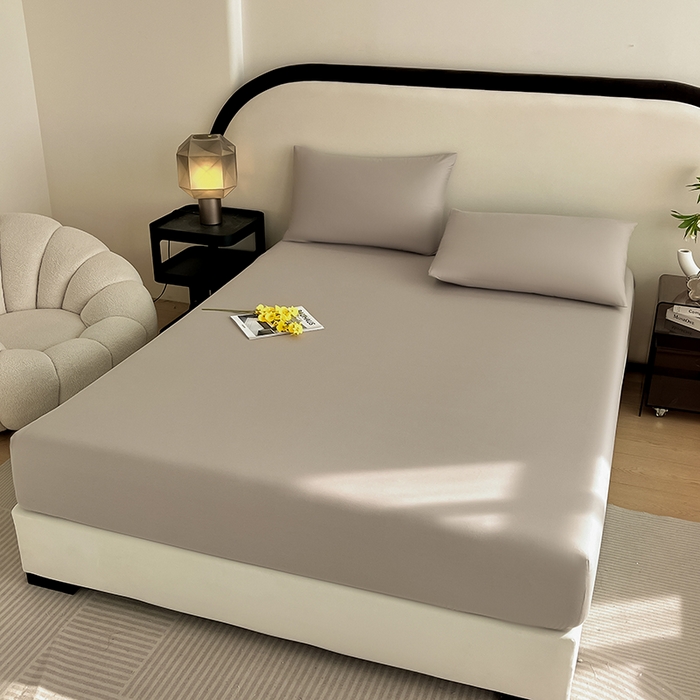 91家纺网 家纺一手货源 找家纺 润肤居 2026新款A类全棉13372单床笠 摩卡