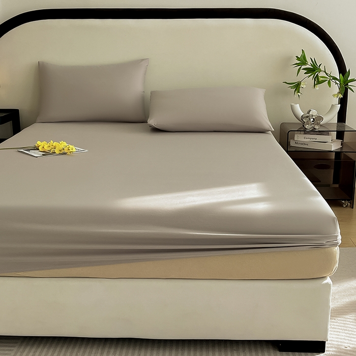 91家纺网 家纺一手货源 找家纺 润肤居 2026新款A类全棉13372单床笠 摩卡