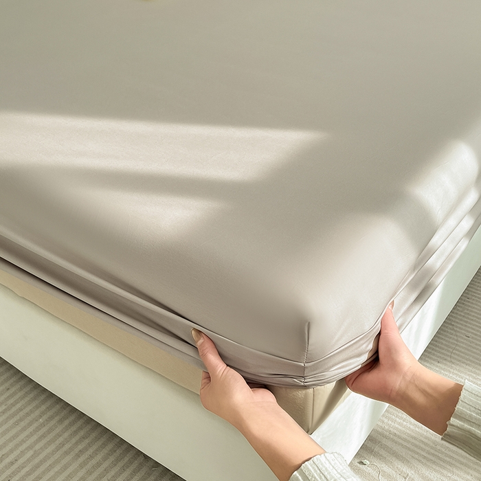 91家纺网 家纺一手货源 找家纺 润肤居 2026新款A类全棉13372单床笠 摩卡