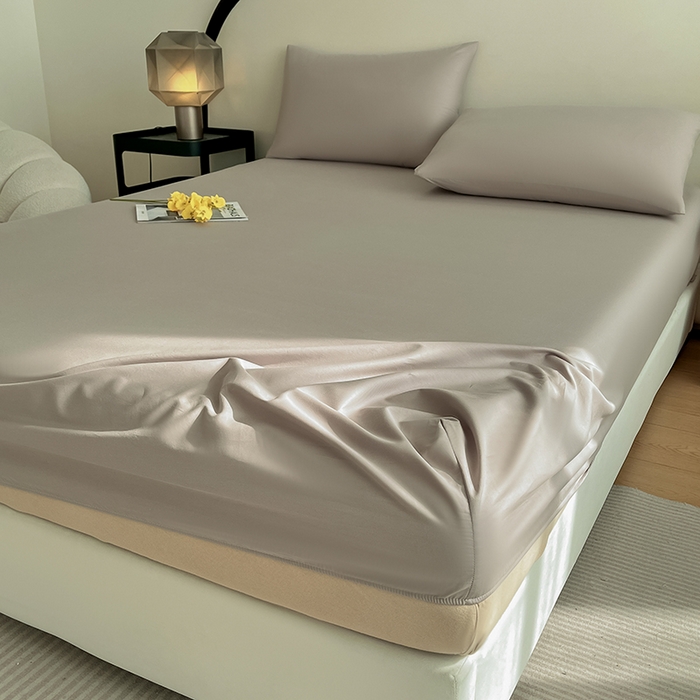 91家纺网 家纺一手货源 找家纺 润肤居 2026新款A类全棉13372单床笠 摩卡