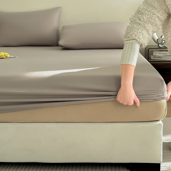 91家纺网 家纺一手货源 找家纺 润肤居 2026新款A类全棉13372单床笠 摩卡