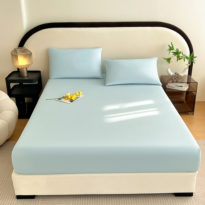 润肤居 2026新款A类全棉13372单床笠 晴蓝