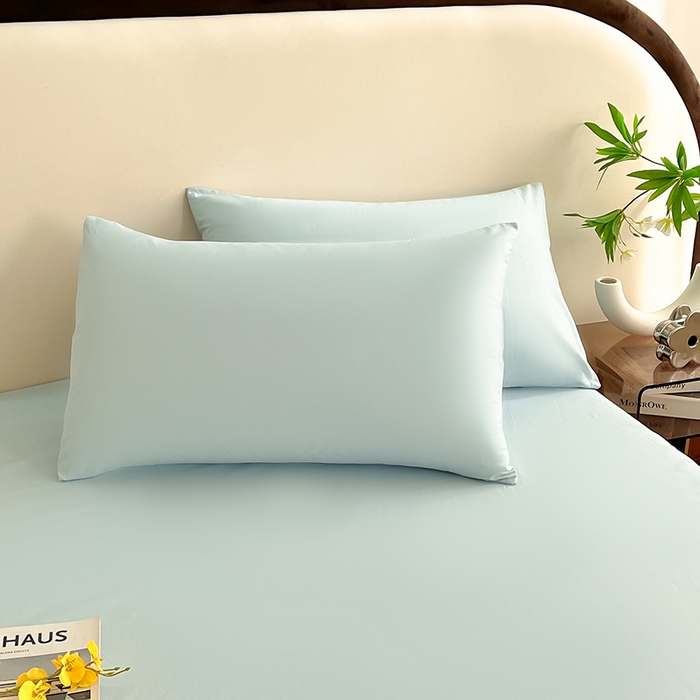 91家纺网 家纺一手货源 找家纺 润肤居 2026新款A类全棉13372单床笠 晴蓝