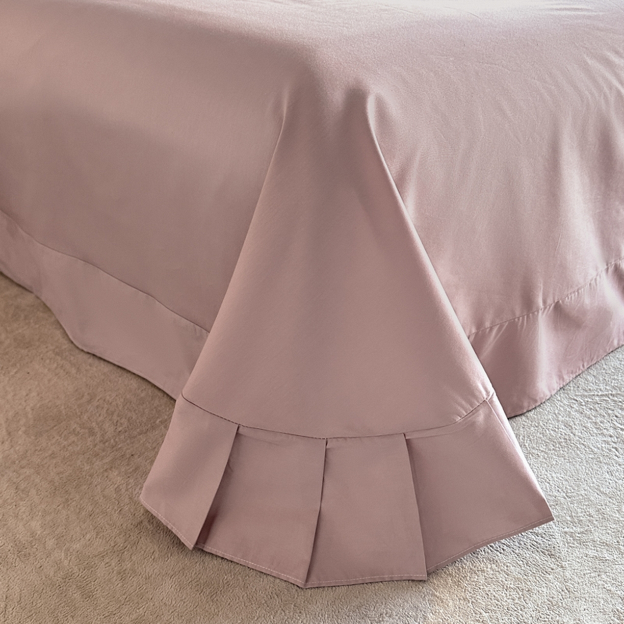 91家纺网 家纺一手货源 找家纺 格里芬家纺 2026新款全棉纯棉40S精梳棉13376印花四件套 苏珊-粉