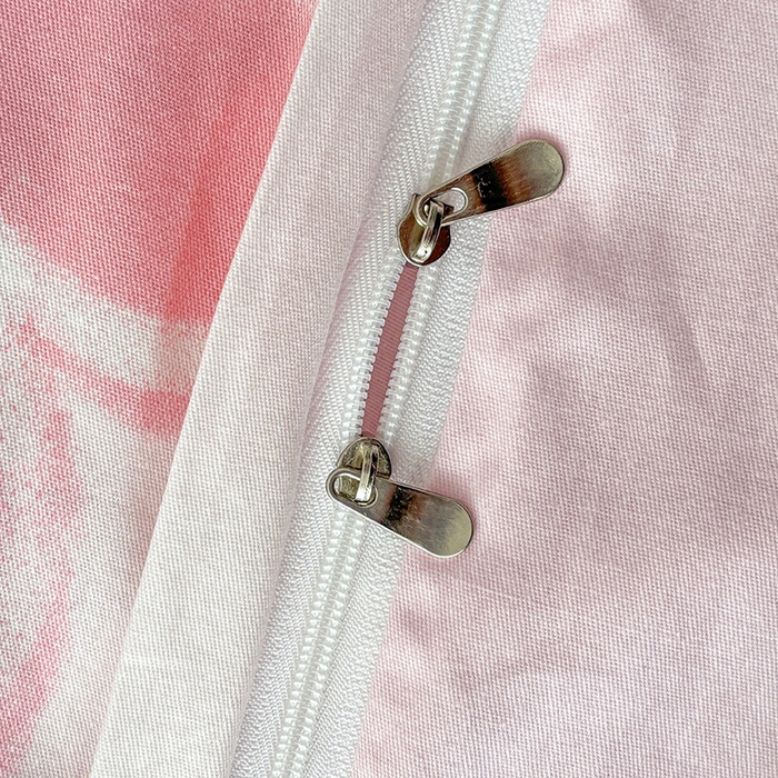 91家纺网 家纺一手货源 找家纺 宇彬家纺 2025直播新款13070全棉纯棉印花单双人被套喷气小清新简约热款学生被罩粉色兔宠