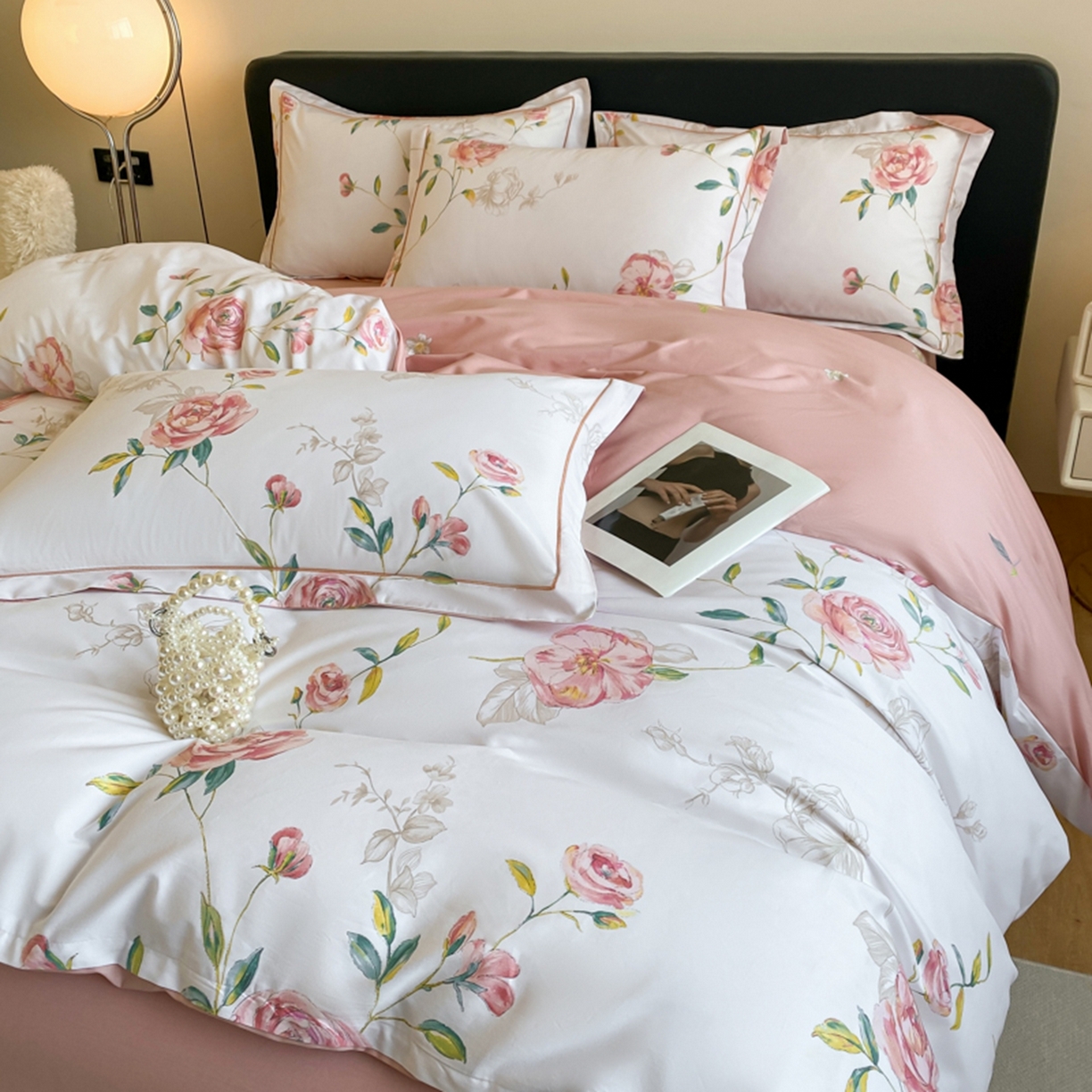 91家纺网 家纺一手货源 找家纺 格里芬家纺 2026新款全棉纯棉40S精梳棉13376印花四件套 依梦