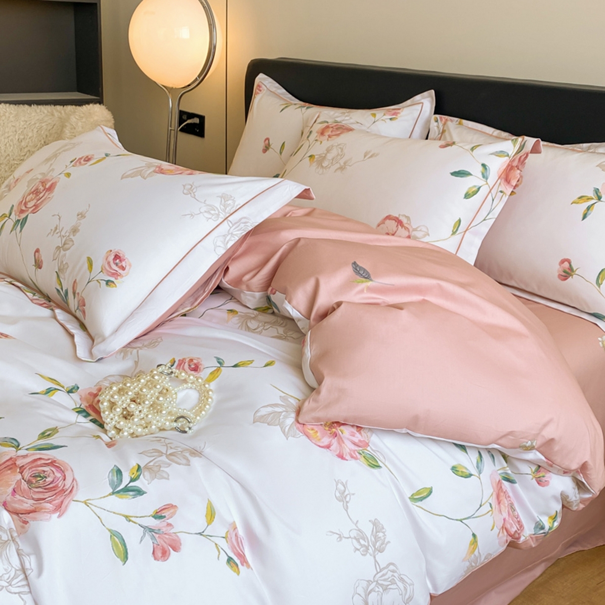 91家纺网 家纺一手货源 找家纺 格里芬家纺 2026新款全棉纯棉40S精梳棉13376印花四件套 依梦