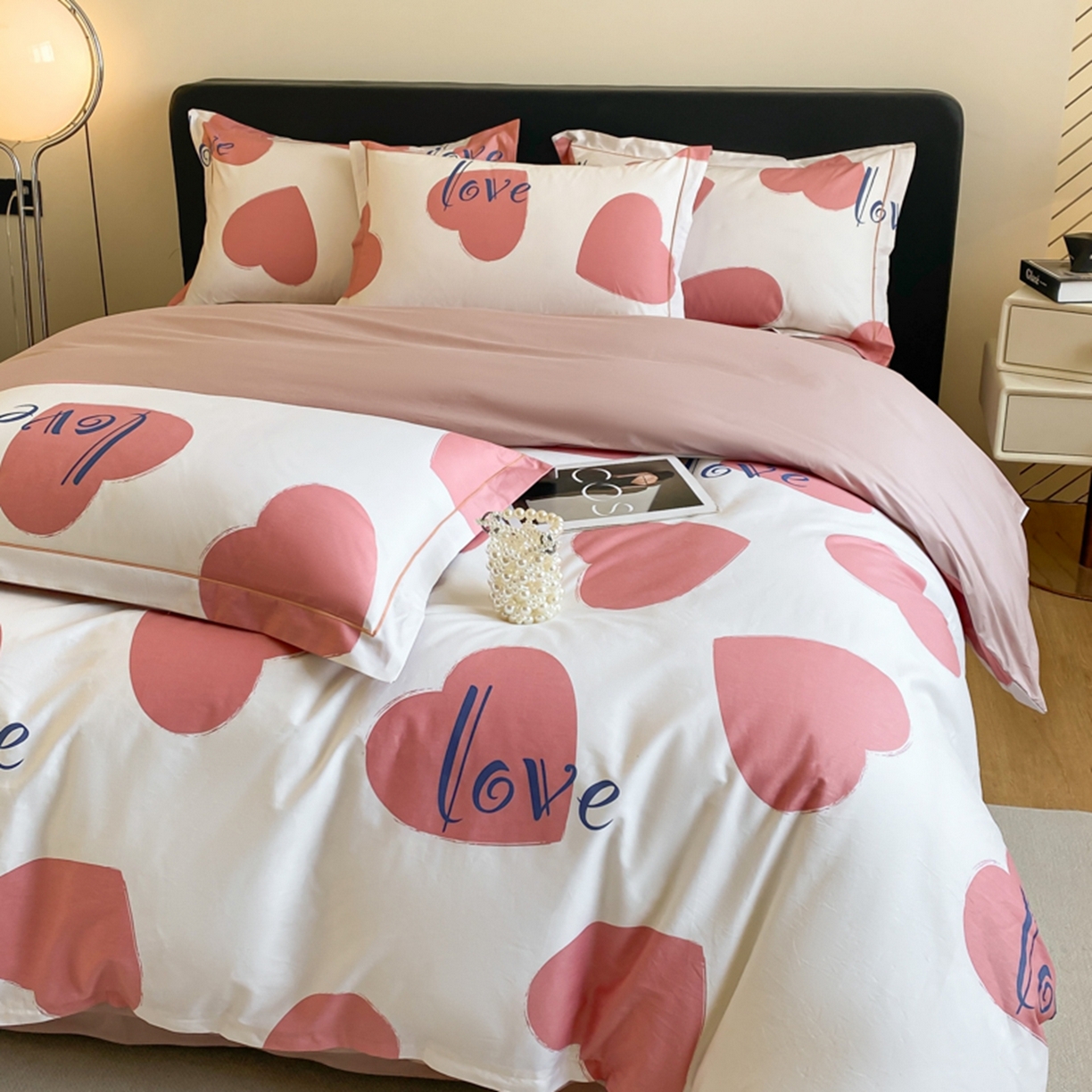 91家纺网 家纺一手货源 找家纺 格里芬家纺 2026新款全棉纯棉40S精梳棉13376印花四件套 幽香恋曲