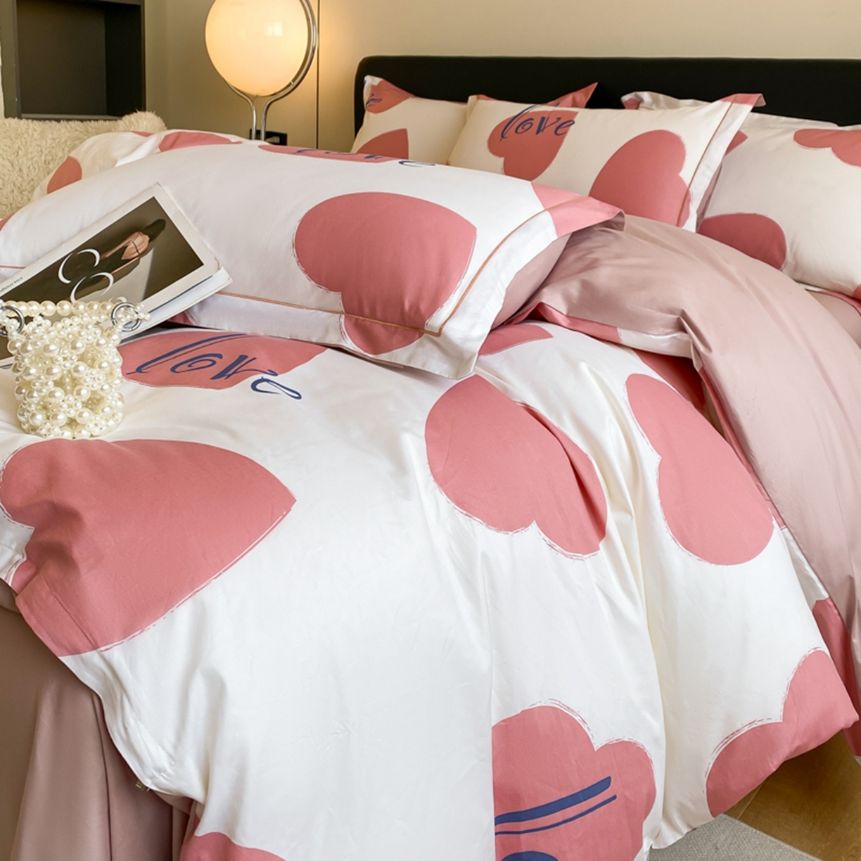 91家纺网 家纺一手货源 找家纺 格里芬家纺 2026新款全棉纯棉40S精梳棉13376印花四件套 幽香恋曲