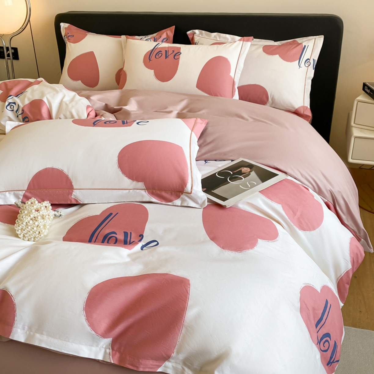 91家纺网 家纺一手货源 找家纺 格里芬家纺 2026新款全棉纯棉40S精梳棉13376印花四件套 幽香恋曲